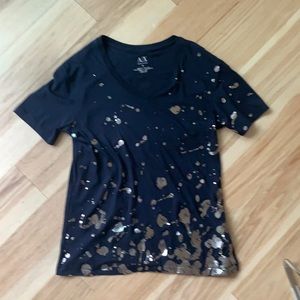 Men’s V neck A/X t-shirt, Armani Exchange tee